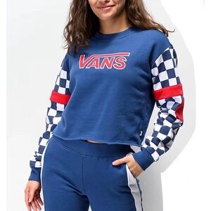 Vans Navy and Checkered Crewneck